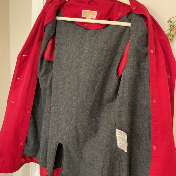 Michael Kors Trench Coat Red Size L, EUC - Picture 7 of 8